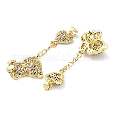 Стойки обшивки латунь микро проложить Циркон подвеску KK-K341-47G-1