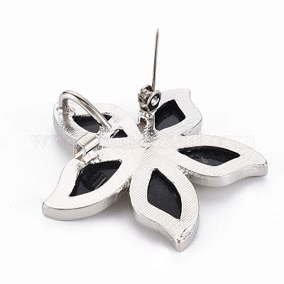 Брошь в форме цветка из натуральной белой ракушки G-N333-012A-RS-1