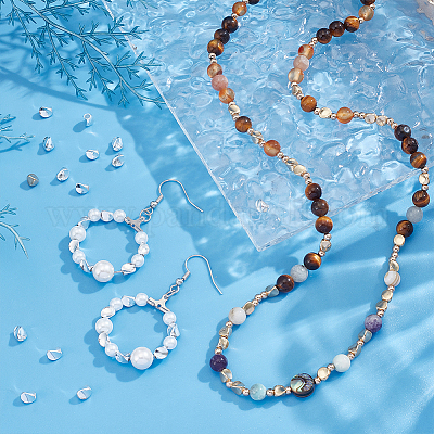 50шт 2 цвета латунные дистанционные бусины KK-PH0013-37-1