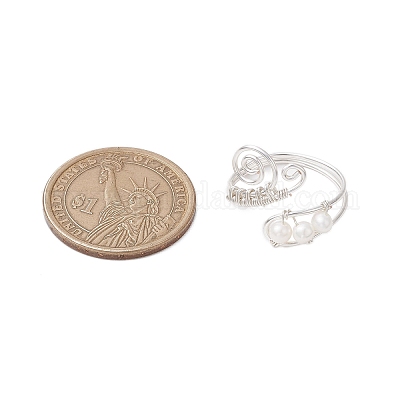 Латунные открытые кольца манжеты RJEW-JR00837-02-1