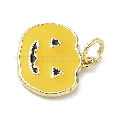 Подвески из латуни и эмали на тему Хэллоуина KK-L248-01G-04-1
