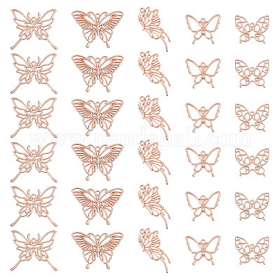 5 стиль бабочка цинковый сплав открытый ободок подвески FIND-CA0009-52RG-1