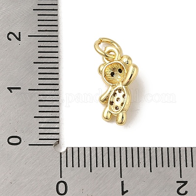 Латунные микропаве прозрачные подвески с фианитом KK-R162-004A-G-1