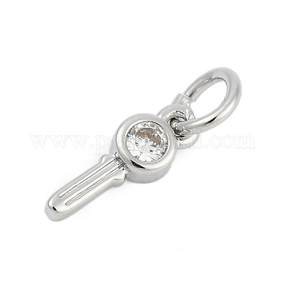 Латунные микропаве прозрачные кубические циркониевые подвески KK-G522-02P-1