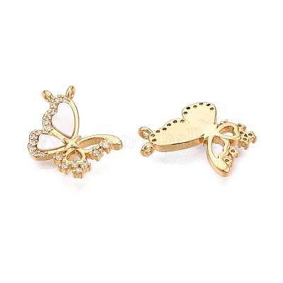 Латунь микропаве фианиты с подвесками-ракушками KK-T070-36G-1