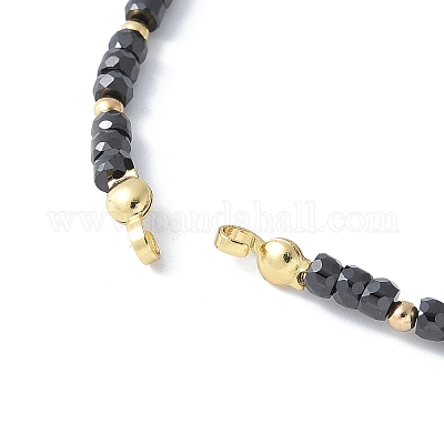 Изготовление браслета из граненых бусин кубического циркония в форме ронделя KK-F892-26G-1