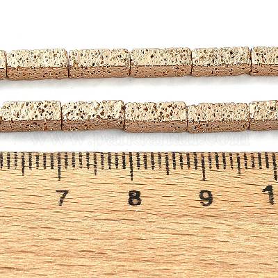 Гальванические бусины из натуральной лавы G-I360-K04-02-1