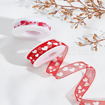 10м 2-цветная полиэстеровая шифоновая лента ORIB-LP0003-80A-1