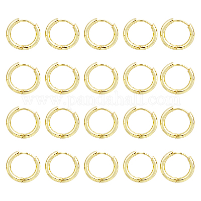 20 шт. серьги-кольца Huggie Hoop из нержавеющей стали EJEW-DC0001-31-1