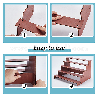 Одноуровневые деревянные полукруглые подставки для десертов ODIS-WH0030-182A-1