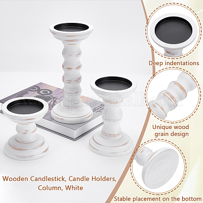 5 шт. деревянный подсвечник&nbsp;DIY-WA0001-10-1