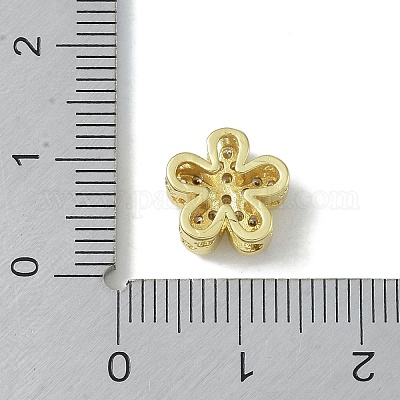 Покрытие стойки латунь микропаве прозрачные кубические циркониевые бусины KK-A220-11B-G-1