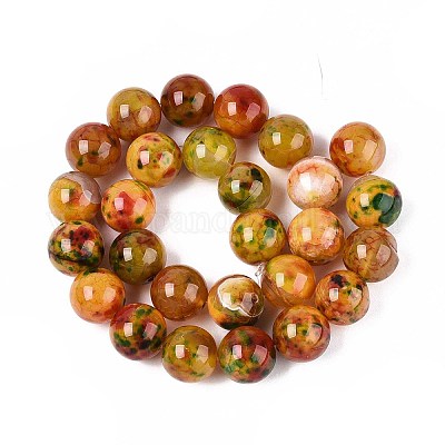 Окрашенные естественный агат бисер пряди G-T142-04-1