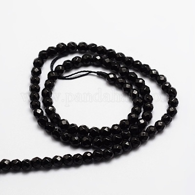 Граненые естественно агат круглых бусин пряди G-E318C-4mm-06-1