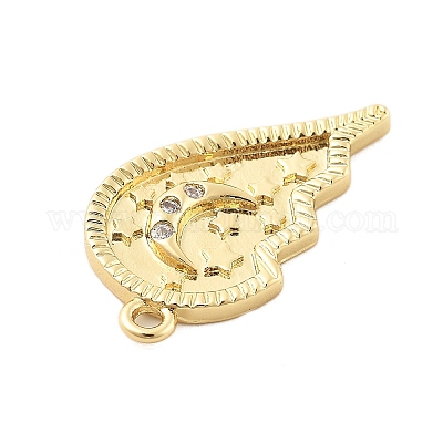 Латунные микро проложить кубического циркония подвески KK-L228-25B-G-1