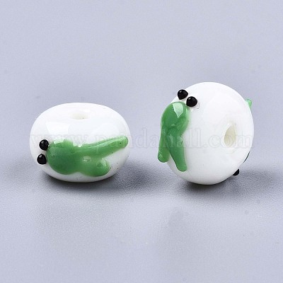 Ручной работы ухабистым Шарики Lampwork LAMP-S194-004C-1