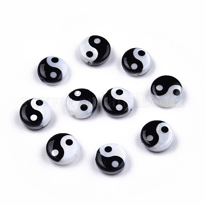 Бусины с принтом из натуральных пресноводных ракушек SHEL-N026-207A-01-1