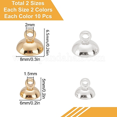 40 шт. 4-х стилевая стойка с покрытием из латуни с бусинами для подвески KK-SC0002-51-1