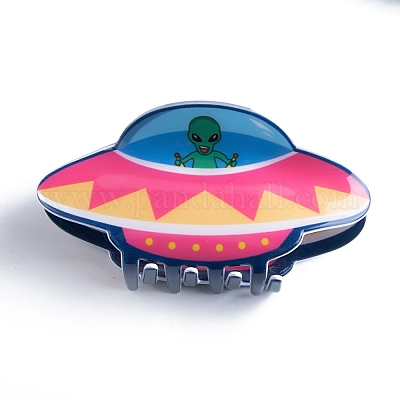 Заколки для волос из ПВХ в форме космического корабля PW-WG73486-04-1