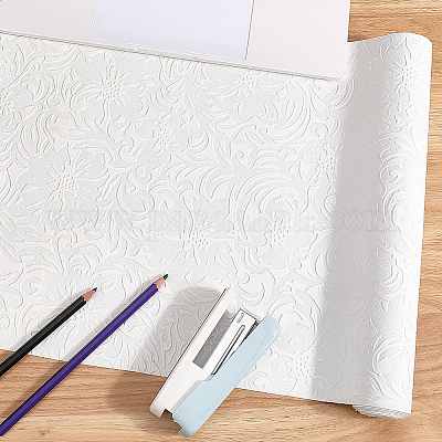 1 лист тисненой ткани с цветочным узором из искусственной кожи DIY-CL0002-19E-1