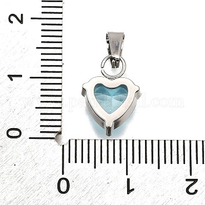 Подвески из нержавеющей стали 304 с микропаве из кубического циркония STAS-B086-13P-03-1