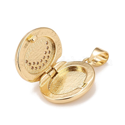 Латунные микропроволочные кубические циркониевые медальоны KK-A161-40A-G-1