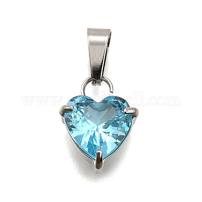 Подвески из нержавеющей стали 304 с микропаве из кубического циркония STAS-B086-13P-03-1