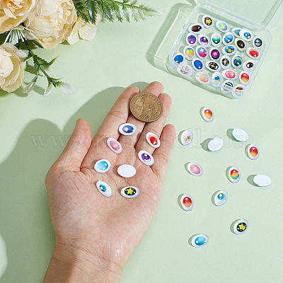 1 пакетик стеклянных кабошонов&nbsp;GGLA-PH0001-78-1