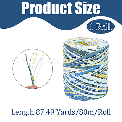 6 цвет шнуров из рафиевой бумаги OCOR-WH0063-110C-1