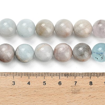 Natürliche Aquamarin Perlen Stränge&nbsp;G-F591-29B-12mm-01-1