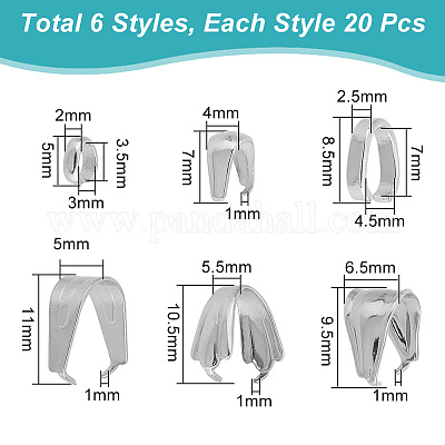 120 шт. 6 защелкивающихся дужки из нержавеющей стали 304 и 201 STAS-UN0052-30-1