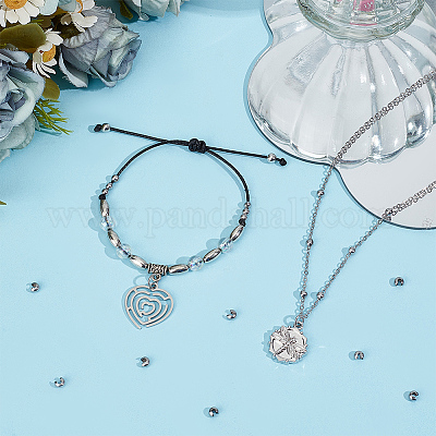 300 шт. крышки для обжимных бусин из нержавеющей стали 304 STAS-BBC0005-68-1