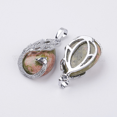 Природные подвески Unakite G-E442-04H-1