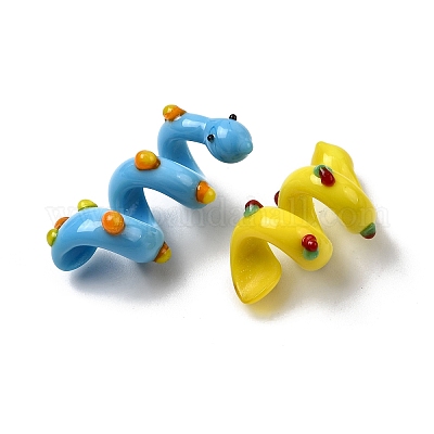 Эмалевые бусины ручной работы в технике лэмпворк LAMP-K039-35-1