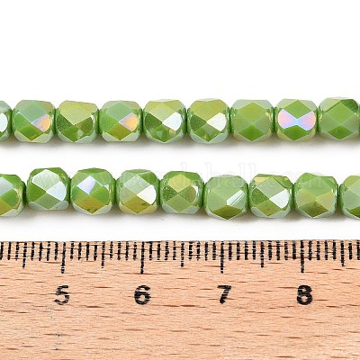 Стеклянные бусины с гальваническим покрытием  X-EGLA-N002-13-A08-1