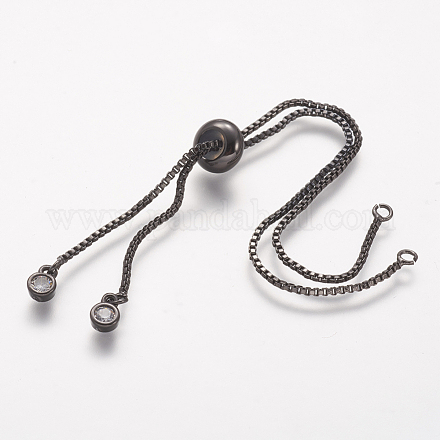 Rack Plating Brass Chain Bracelet Making KK-A142-017B-1