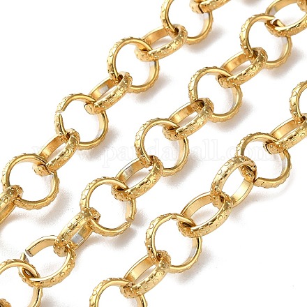 Цепи Figaro из нержавеющей стали 304 с текстурой CHS-S010-03G-1