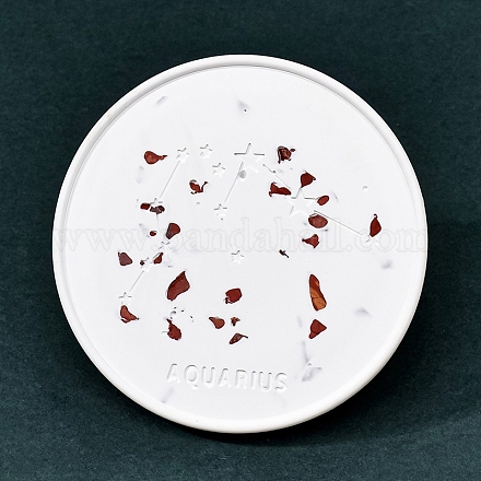 Гипсовая подставка под стакан с изображением двенадцати созвездий PW-WG28707-11-1