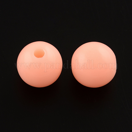 Perles rondes opaques en acrylique X-SACR-R866-6mm-06-1