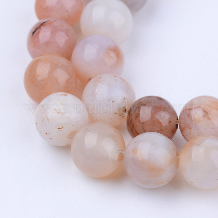 Chapelets de perles d'agate naturelle G-Q462-6mm-38-1