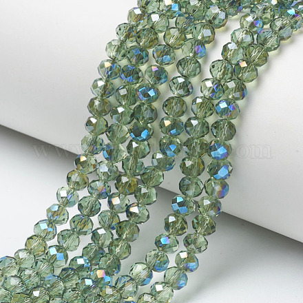 Chapelets de perles en verre électroplaqué EGLA-A034-T4mm-I01-1