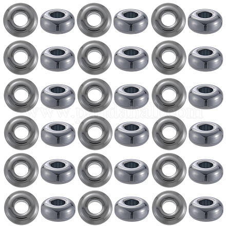 40 шт. синтетические немагнитные гематитовые европейские бусины&nbsp;G-BBC0001-53-1