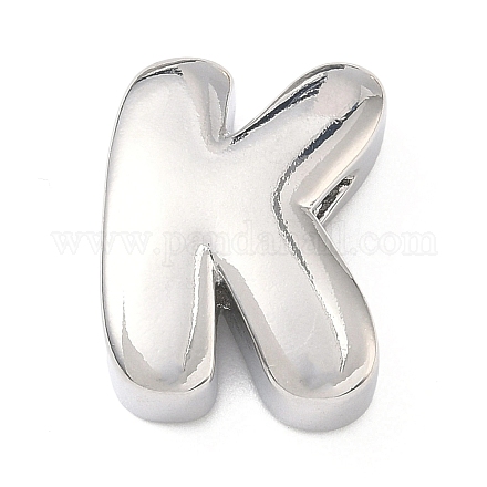 Латунные бусины с инициалами&nbsp;KK-B167-27P-01K-1