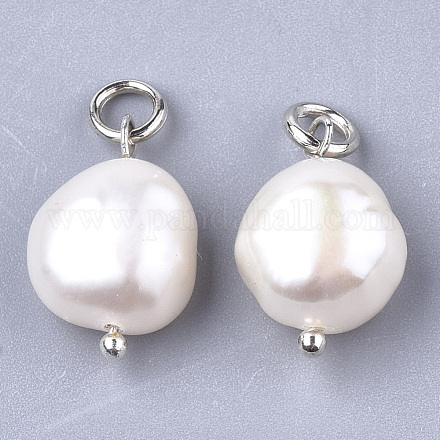 Colgantes naturales de perlas cultivadas de agua dulce PEAR-Q013-01B-1