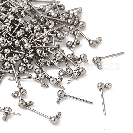 Фурнитура для сережек-гвоздиков с шариковым штифтом из нержавеющей стали 304 X-STAS-Z035-01P-G-1