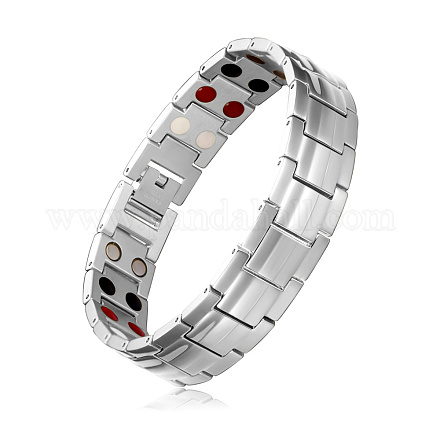 Bracelets de bande de montre de chaîne de panthère d'acier inoxydable de Shegrace JB672A-1