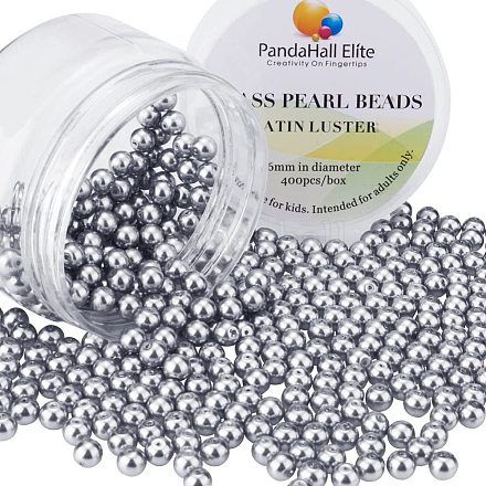 Pearlized Glass Pearl Round Beads HY-PH0001-6mm-026-1