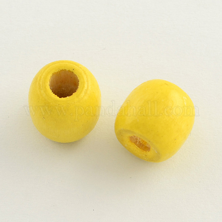 Perline in legno di acero naturale tinto WOOD-Q007-16mm-01-LF-1