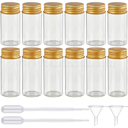 Benecreat runde Glasaufbewahrungsbehälter für Kosmetik GLAA-BC0001-12A-1