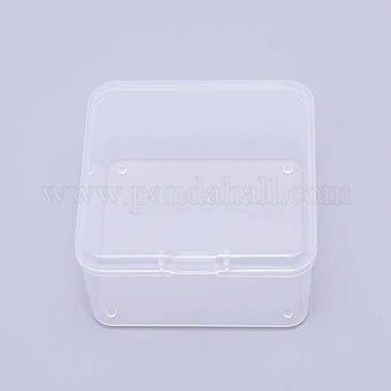 Superfindings 8шт квадратные пластиковые ящики для хранения с крышками 6.5x6.5x3.5см мини-контейнер для сортировки прозрачных бусин ящик для ювелирных бусин таблетки мелкие предметы CON-WH0074-63B-1